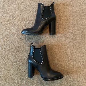 Sam Edelman Black Studded Ankle Boots